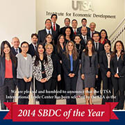 Institute’s International Trade Center to Receive 2014 SBDC of the Year Award